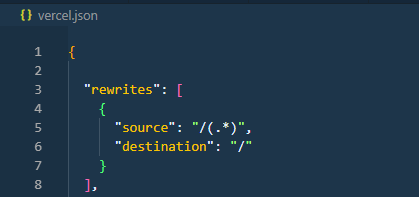 rewrites vercel json